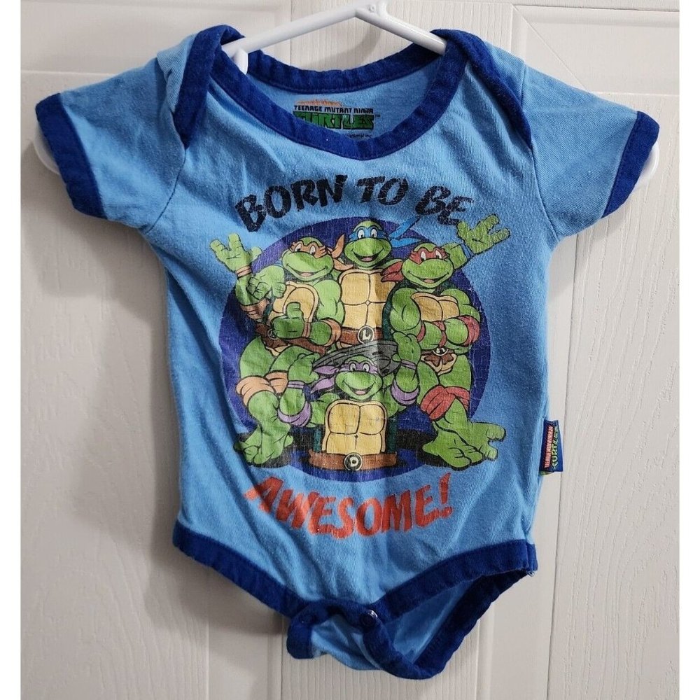 Teenage Mutant Ninja Turtles TMNT 2015 Baby Short Sleeve One Piece Size 0-3 Mos.